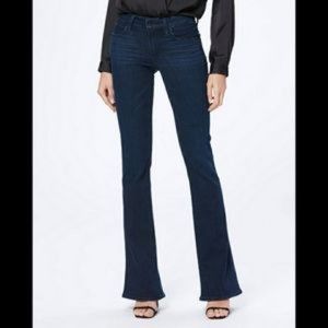 Paige Lou Lou Flared Out Dark Wash Low Rise Bellbottom Premium Denim sz 29